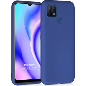 Matte Silicone Oppo A15S Kılıf Lacivert
