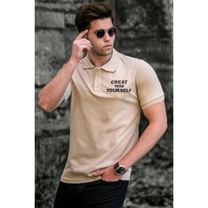 Bej Polo Yaka Erkek Tişört 5247