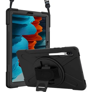 Samsung Galaxy Tab S7 T870 Kılıf Heavy Defender Siyah