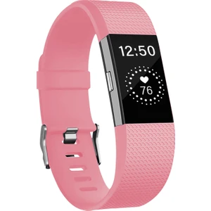 Fitbit Charge 2 Kordon, Silicone Sport Band Pembe