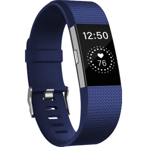 Fitbit Charge 2 Kordon, Silicone Sport Band Lacivert