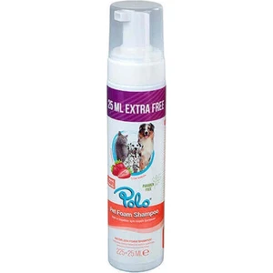Polo Çilek Kokulu Durulanmayan Kedi ve Köpek Sampuani 225+25 ml