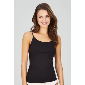 Kadın Penye Likra Ince Askılı Basic Top Atlet 2 Li Siyah S-Xl