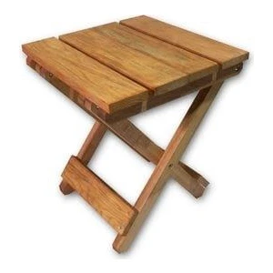 Mavi Trend Ahşap Katlanır Tabure 1 Adet 30 cm x 36 Xm