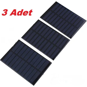 Dünya Magnet 3'lü Güneş Paneli Solar Panel 6 V 1 W 200 Mah