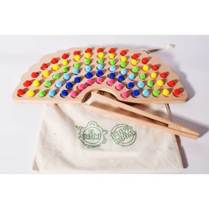 Ahşap Ürün Ahşap Kıskaçlı Gökkuşağı Oyuncağı (Montessori - %100 Doğal)