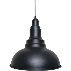 Retro,rustik,modern siyah Oda,mutfak,cafeler Için Tekli Metal Sarkıt Avize ÇAP:34CM