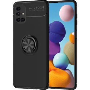 Samsung Galaxy M51 Kılıf Yüzüklü Silikon Range Siyah