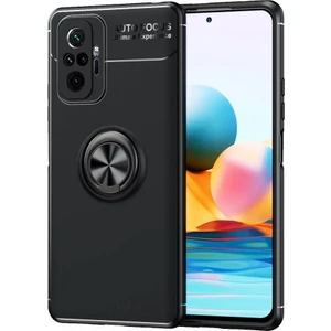 Xiaomi Redmi Note 10 Pro Kılıf Yüzüklü Silikon Range Siyah