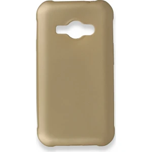 Samsung Galaxy J1 Ace Kılıf Yumuşak Dokulu Silikon Gold
