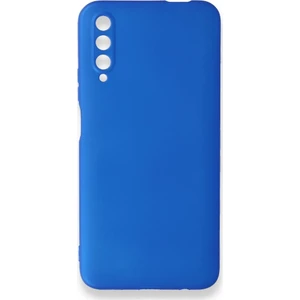 Huawei P Smart Pro / Y9S Kılıf Yumuşak Dokulu Silikon + Ekran Koruyucu Cam Mavi