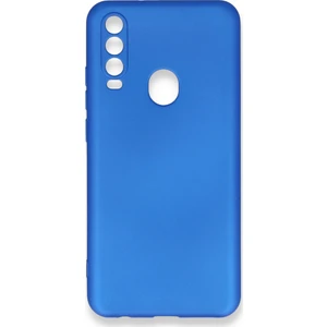 General Mobile Gm 20 Pro Kılıf Yumuşak Dokulu Silikon + Ekran Koruyucu Cam Mavi