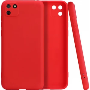 Huawei Y5P Kılıf Yumuşak Dokulu Silikon Kırmızı