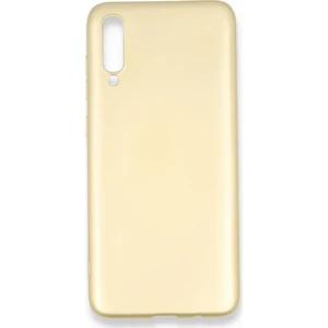 Samsung Galaxy A70 Kılıf Yumuşak Dokulu Silikon Gold
