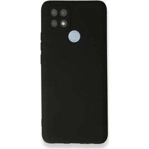 Oppo A15 Kılıf Yumuşak Dokulu Silikon Siyah