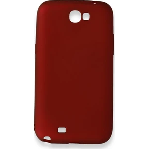 Samsung Galaxy Note 2 / N7100 Kılıf Yumuşak Dokulu Silikon Bordo