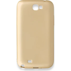 Samsung Galaxy Note 2 / N7100 Kılıf Yumuşak Dokulu Silikon Gold