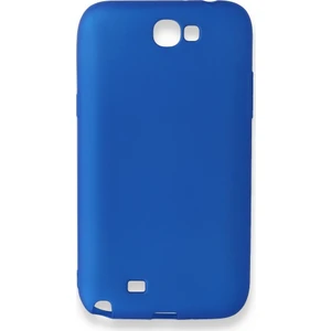Samsung Galaxy Note 2 / N7100 Kılıf Yumuşak Dokulu Silikon Mavi