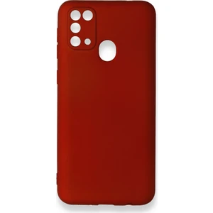 Samsung Galaxy M31 Kılıf Yumuşak Dokulu Silikon Bordo