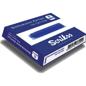 Dolma Kalem Mürekkep Kartuşu 6`lı Mavi-Siyah