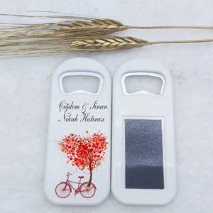Hayaller Dükkanı 30 Adet Nikah Şekeri Aşk Ağacı Uzun Açacak Magnet 4,5X10,5 cm Uv Nikah Şekeri Nişan Hediyelikleri