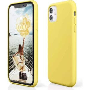 Apple iPhone 11 Kılıf Liquid Lansman Silikon Sarı