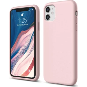 Apple iPhone 11 Kılıf Liquid Lansman Silikon Pudra Pembe