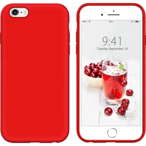 Apple iPhone 6 Plus Kılıf Liquid Lansman Silikon Kırmızı