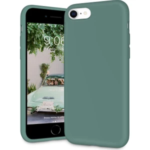 Apple iPhone 7 Kılıf Liquid Lansman Silikon Haki Yeşil