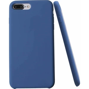 Apple iPhone 8 Plus Kılıf Liquid Lansman Silikon Lacivert