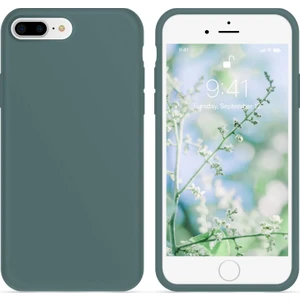 Apple iPhone 8 Plus Kılıf Liquid Lansman Silikon Haki Yeşil