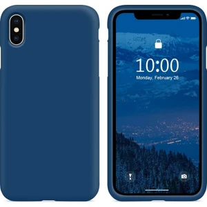 Apple iPhone x Kılıf Liquid Lansman Silikon Lacivert