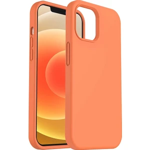 Apple iPhone 12 Kılıf Liquid Lansman Silikon Turuncu
