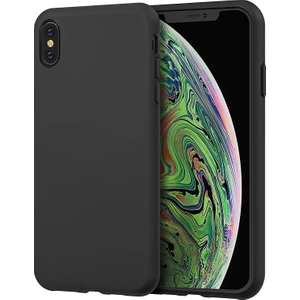 Apple iPhone Xs Max Kılıf Liquid Lansman Silikon Siyah