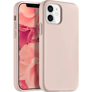 Apple iPhone 12 Kılıf Liquid Lansman Silikon Pudra Pembe