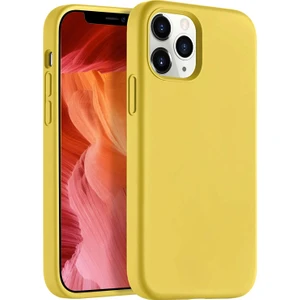 Apple iPhone 12 Pro Kılıf Liquid Lansman Silikon Sarı