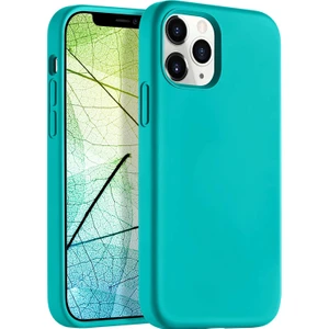 Apple iPhone 12 Pro Max Kılıf Liquid Lansman Silikon Turkuaz