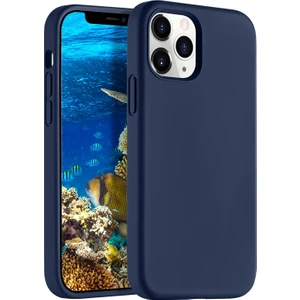 Apple iPhone 12 Pro Max Kılıf Liquid Lansman Silikon Petrol Mavisi