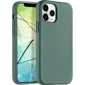 Apple iPhone 12 Pro Max Kılıf Liquid Lansman Silikon Fıstık Yeşili