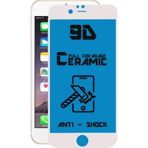 Case World Apple iPhone 6s Plus Tam Kaplayan Seramik Nano Esnek Ekran Koruyucu Beyaz