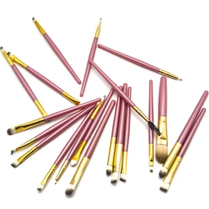 Pro Yumuşak Uçlu Makyaj Fırçası 20LI Set Pembe