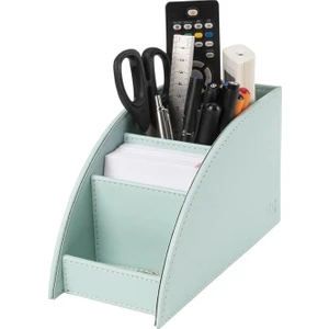 Kalemlik ve Kumandalık Suni Deri Masaüstü Organizer 4 Gözlü 21,5X10X12,5 cm