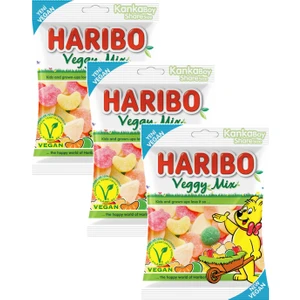 Haribo Veggy Mix Meyve Aromalı Yumuşak Vegan Şekerleme 3'lü 240 gr