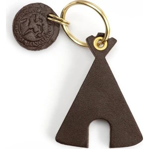 Deri Kızılderili Çadır Anahtarlık Kahverengi