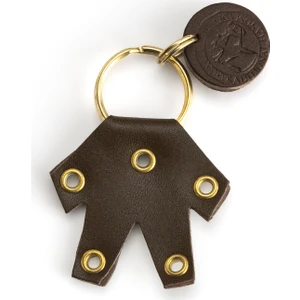 Deri Halka Adam Anahtarlık Kahverengi