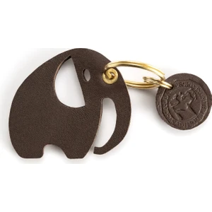 Deri Fil Anahtarlık Kahverengi