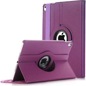 Apple iPad 7. Nesil 8. Nesil 2019 2020 10.2" Tablet Kılıfı Standlı 360° Dönebilen Deri Kılıf Mor