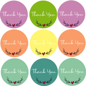 Tellgraf Renkli Thank You Sticker (4x4 Cm)