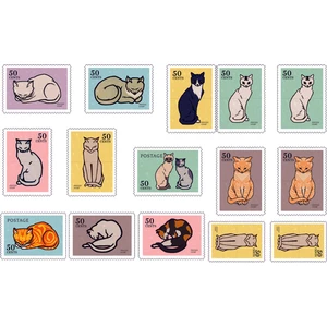 Tellgraf Pul Şeklinde Sticker