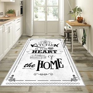 Confidence Home Dijital Baskı Yıkanabilir Kaymaz  Taban Mutfak Halısı